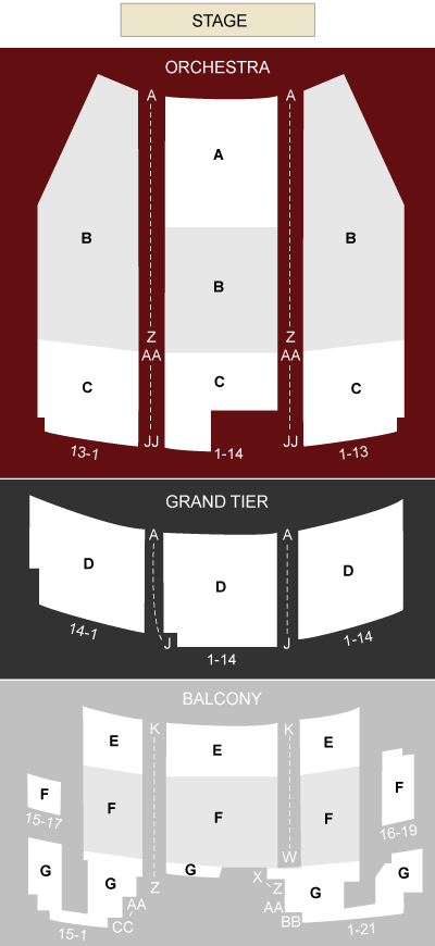 5th Avenue Theatre Seattle, Wa - Seating Chart And Stage